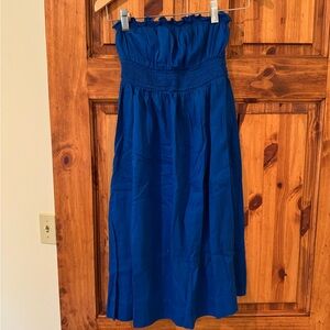 Strapless free people dress